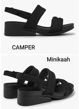 Босоножки camper minikaah (наш 38) женские черные нейлон/текстиль/кожа/резина оригинал