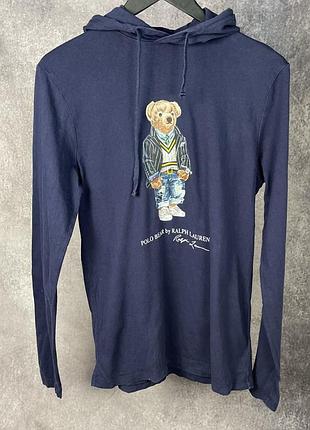 Синє худі polo ralph lauren bear з медведиком