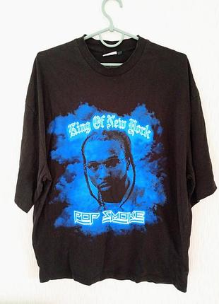 Футболка asos design x pop smoke "king of new york" (oversized)