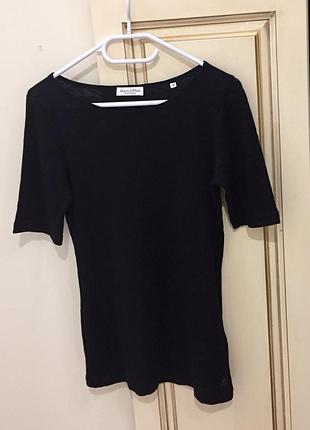 Новa .футболка бренду marc o’polo  logo organic cotton linen effect t-shirt black .зі свіжих