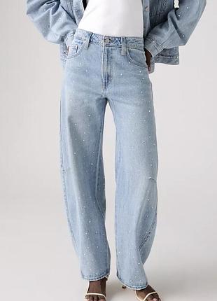 Джинси levi’s baggy dad barrel dazzle me зі блискітками