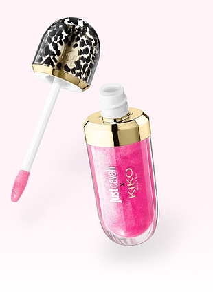 Блиск для губ just cavalli x kiko milano 3d hydra lip gloss rebel edition - 03 flamingo pop (000040-03)