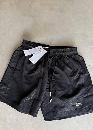Мужские пляжные шорты lacoste black