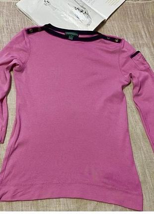 Lauren ralph lauren крута рожевп бавовняна блузка