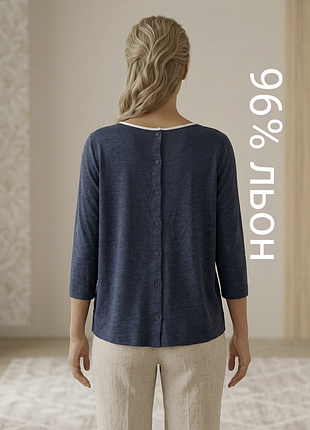 Льняной лонгслив le tricot perugia (made in italy)