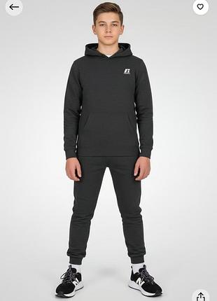 Худи russell athletic темно-серое (оригинал) для подростка 14-15 лет
