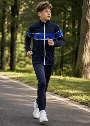 Tu нова спортивна кофта олімпійка на блискавці для підлітків 14-15 років темно синя
