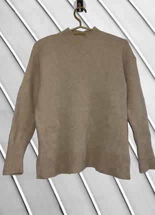 Женский бежевый свитер hallhuber s оригинал халхубер шерстяной джемпер альпака мериносажная базовая кофта стан идеал 42 44