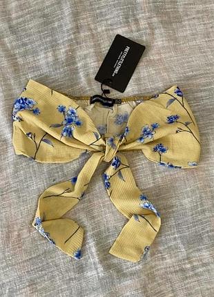 Prettylittlething новый оригинальный яркий топ