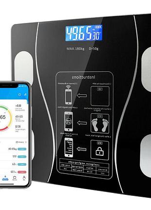 Умные напольные смарт весы bluetooth с приложением для android или ios, анализаторы жира