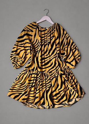 Сукня h&m анімалістичний принт oversize s/m/l