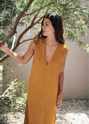 Плаття міді льон zara