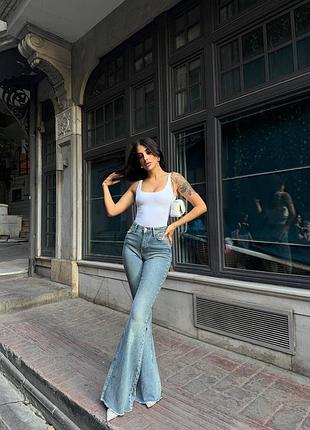 Джинси ella woman 34 xs | wide flare | кльош | висока посадка