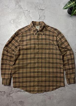 Сорочка котонова у клітинку l l bean outdoor