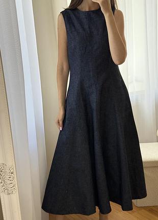 Шикарне плаття zara льон котон міді