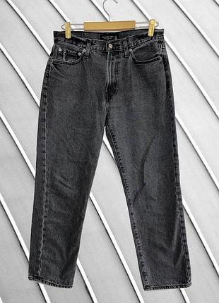 Чоловічі сірі джинси abercrombie & fitch w31 l30 оригінал аберкромбі прямі базові джинси штани денім стан ідеал s m 44 46 48