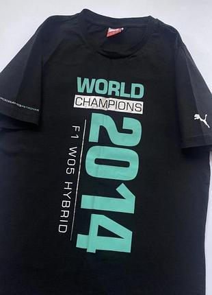 Коллекционная футболка puma mercedes amg petronas f1 world champions 2014