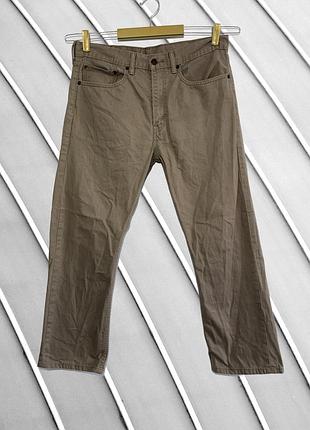 Чоловічі коричневі джинси levi's 505 w34 l30 оригінал левайс прямі щільні джинси штани денім стан ідеал m l 48 50 52