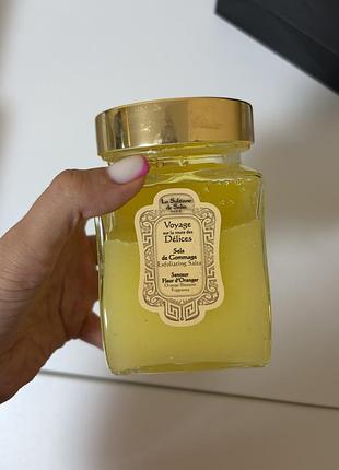 Скраб сольовий для тіла la sultane de saba senteur fleur orange квіти апельсину оригінал