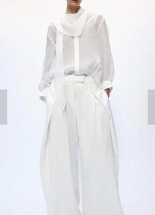Сорочка з хусткою зара zw collection з ліоцелу розмір s m l xl