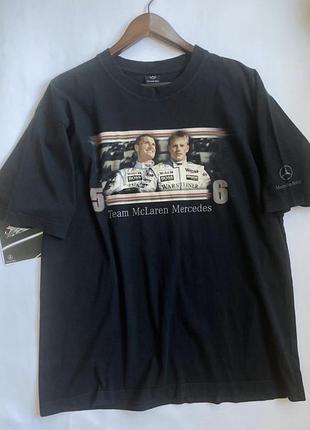 Новая винтажная футболка mercedes-benz motorsport team mclaren f1
