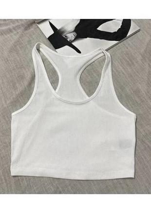 Shein крутий базовий білий топ висота - 37 см пог - 34 см (тягнеться до 53