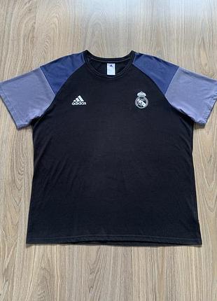 Мужская оригинальная хлопковая футболка adidas real madrid