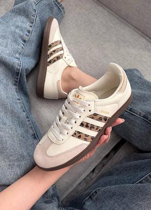 Женские кроссовки adidas wmns samba light beige leo