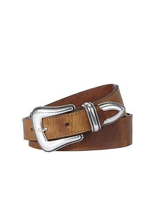 Шкіряний ремень жіночий вінтажний з пряжкою massimo dutti італія