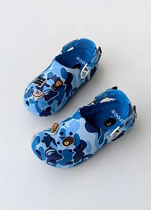Bape x crocs/крокси від бейп/крокси унісекс/тапки унісекс