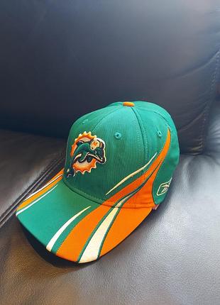 Бейсболка miami dolphins reebok (nfl authentic equipment)