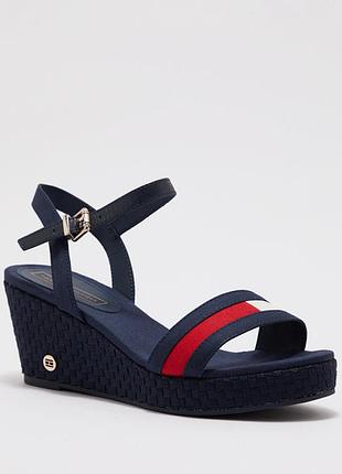 Жіночі босоніжки tommy hilfiger th round hardware high wedge, оригінал