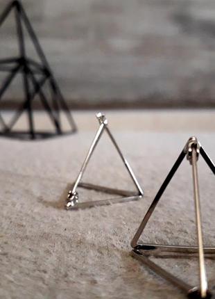 Сережки 3d трикутник мінімалізм піраміда