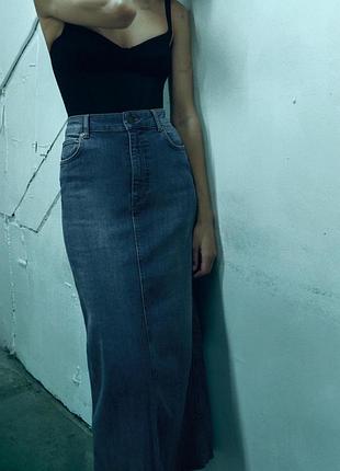 Юбка карандаш из денима zara
