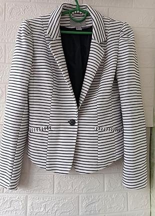 Красивый женский пиджак в полоску h&amp;m
