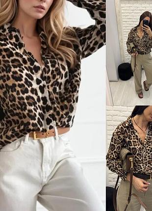 Леопардова сорочка zara