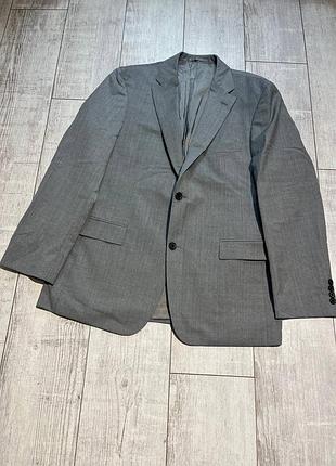 Мужской серый пиджак hugo boss
