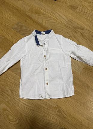 Сорочко біла h&m 86см.