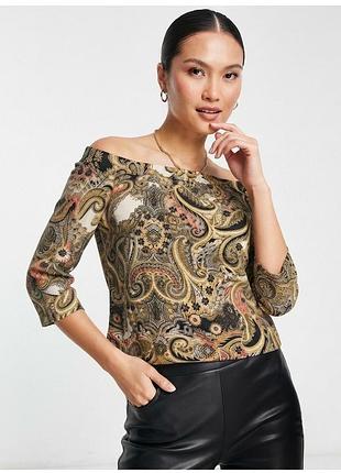 Блуза с открытыми плечами river island uk 8 (s)