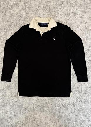 Регбійка, лонгслів polo ralph lauren quilted-yoke fleece rugby shirt (оригінал)