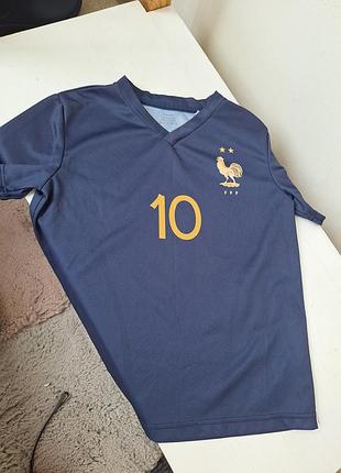 Детская футболка футболка франции mbappe 10 игровая футболка мбаппе сборной франции разм 122-128 размер