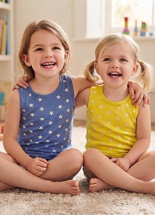 Набор 2 шт майка mini boden девочке 3-4 г 98-104 см 100% хлопок новые