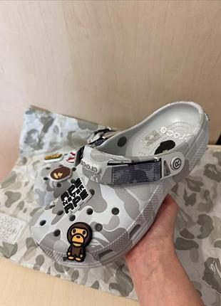 Крокс бейп/crocs x bape/крокси універсальні