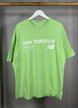 New balance big logo boston usa футболка оригінальна оверсайз l