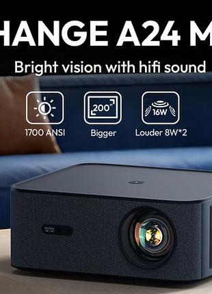 Проєктор vevshao a24 max fullhd 1lcd з google android tv