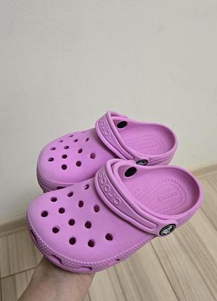 Дитячі крокси 25 26 crocs c9  16 см для дівчинки рожеві