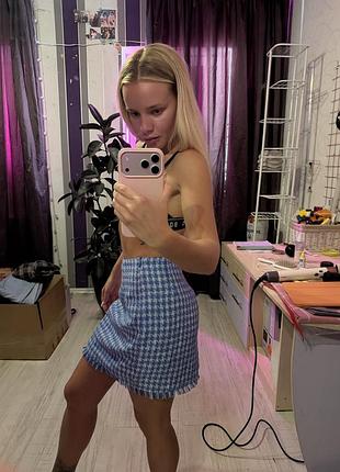 Юбка синя stradivarius 2