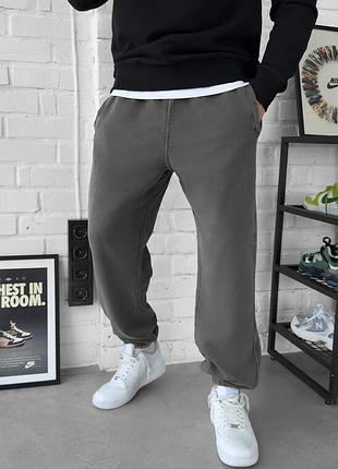 Серые оверсайз спортивки staff fio gray oversize