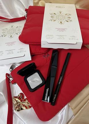 Подарунковий набір для макіяжу очей kiko milano snow-kissed holiday jingle trio eyes gift set