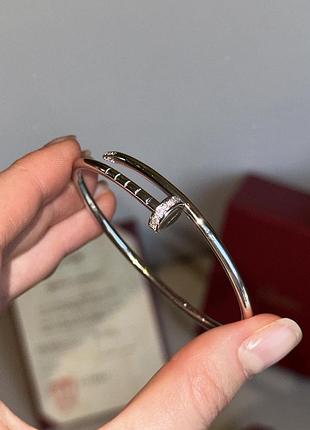 Браслет картье  juste un clou diamond white gold 18k